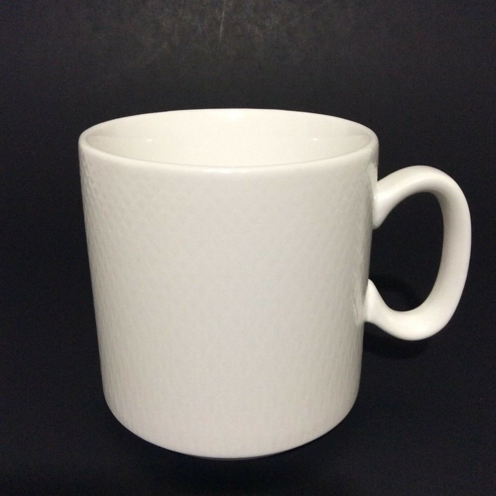 COFFEE Mug Cup Rubicon By Vertex White Textured